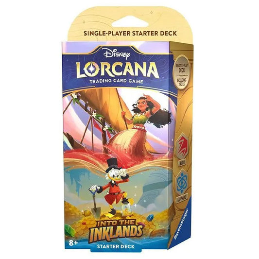 Disney Lorcana: Into the Inklands Starter Deck - Moana & Scrooge McDuck (Ruby & Sapphire)