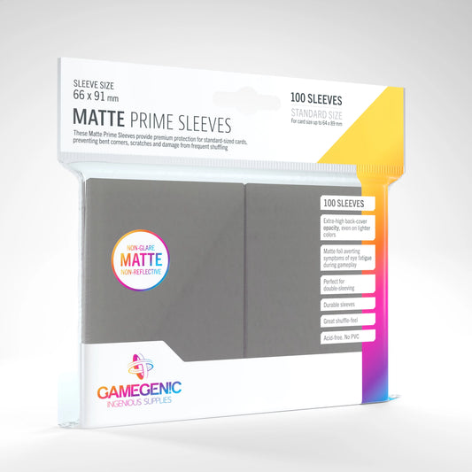 Gamegenic Matte Prime Sleeves - Gray (100)