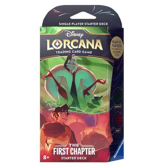 Disney Lorcana: The First Chapter Starter Deck - Cruella De Vil and Aladdin (Emerald & Ruby)