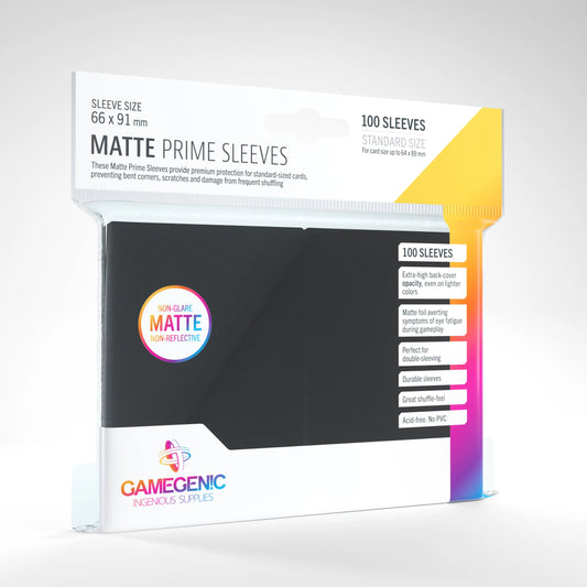Gamegenic Matte Prime Sleeves - Black (100)