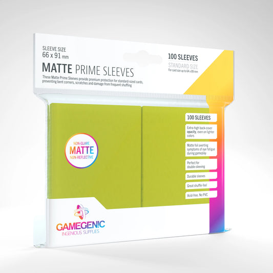 Gamegenic Matte Prime Sleeves - Lime (100)