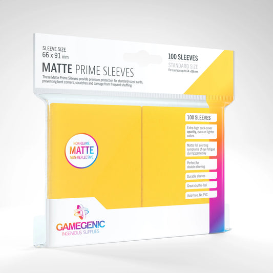 Gamegenic Matte Prime Sleeves - Yellow (100)