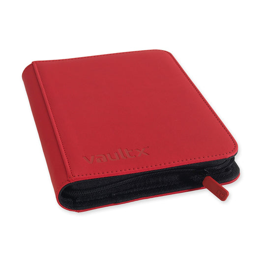 Vault X 4-Pocket Exo-Tech Zip Binder - Fire Red