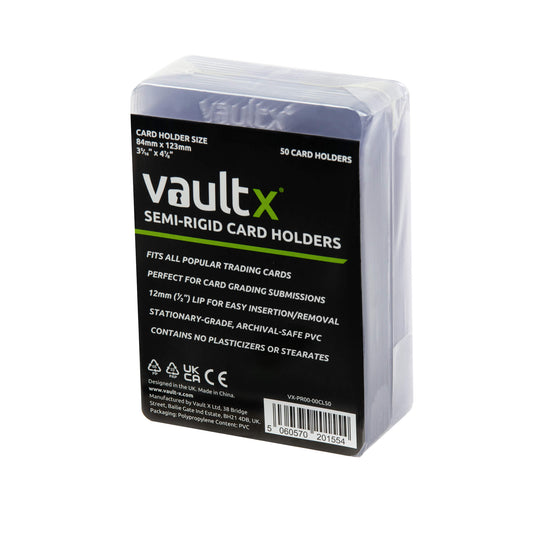 Vault X Semi-Rigid Card Holders - 50 Pack