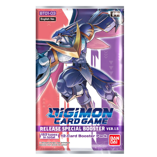 Digimon Card Game: Release Special Booster Ver.1.5 BT01-03 Booster Pack