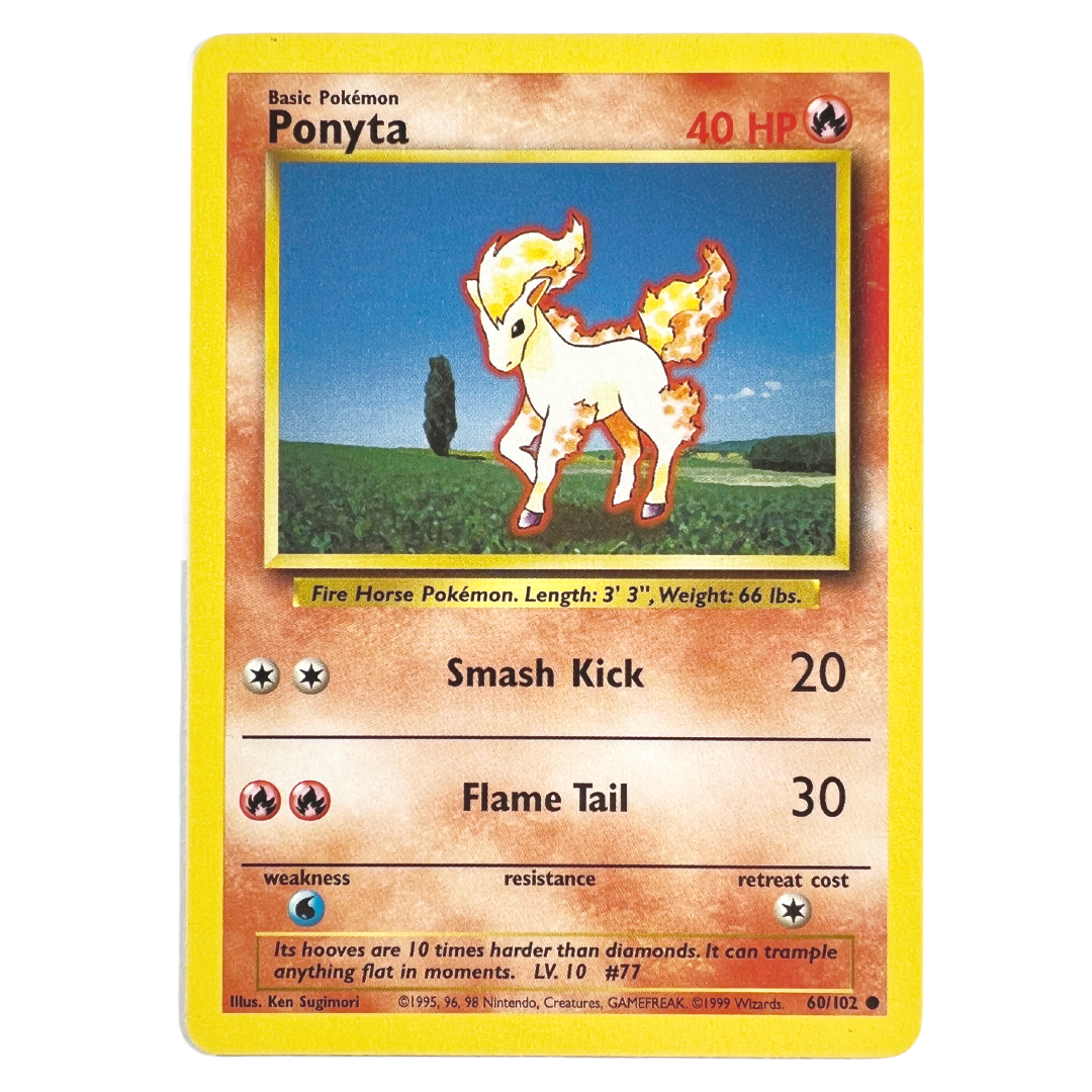 Ponyta 60/102 Common - Base Set Unlimited - Good – Card Catcher Shop