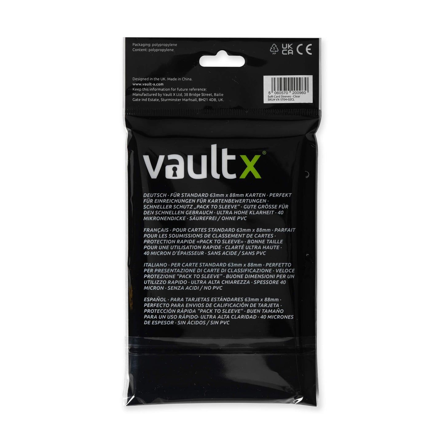 Vault X Soft Card Sleeves - 200 Pack