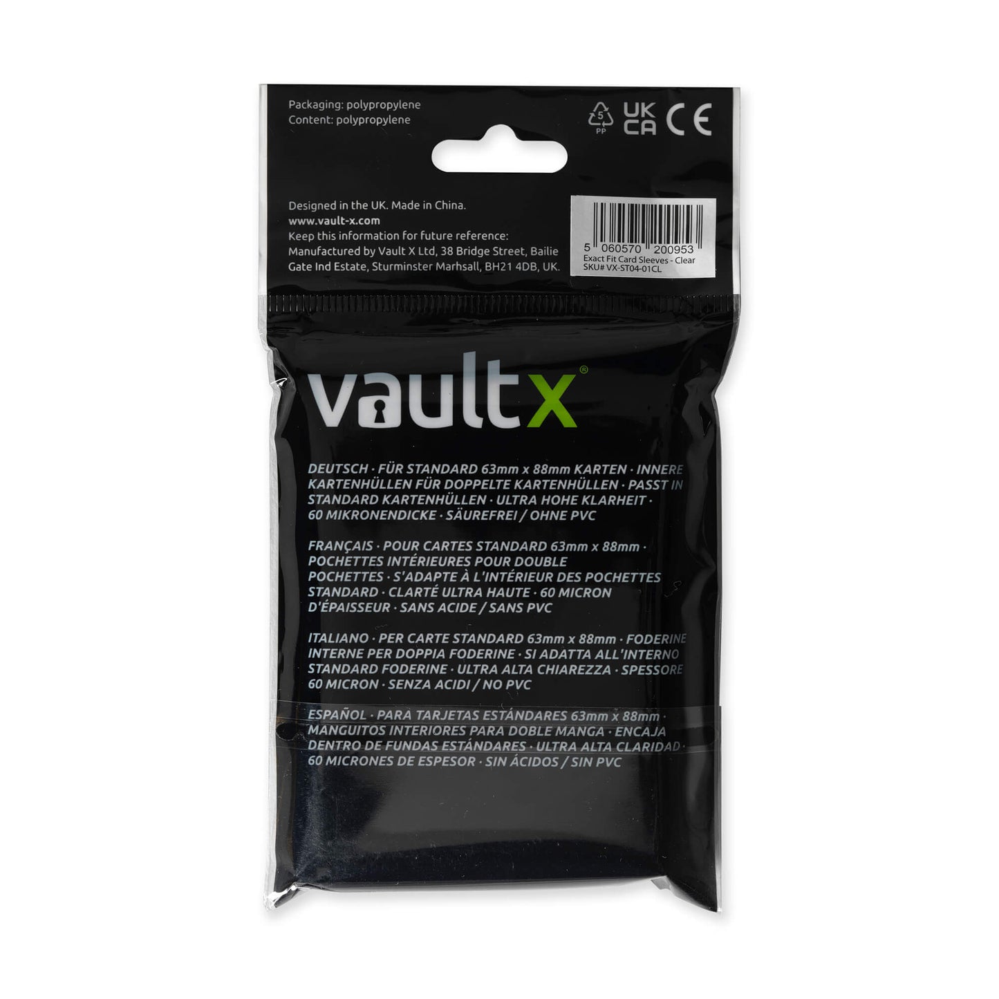 Vault X Exact Fit Card Sleeves - 100 Pack