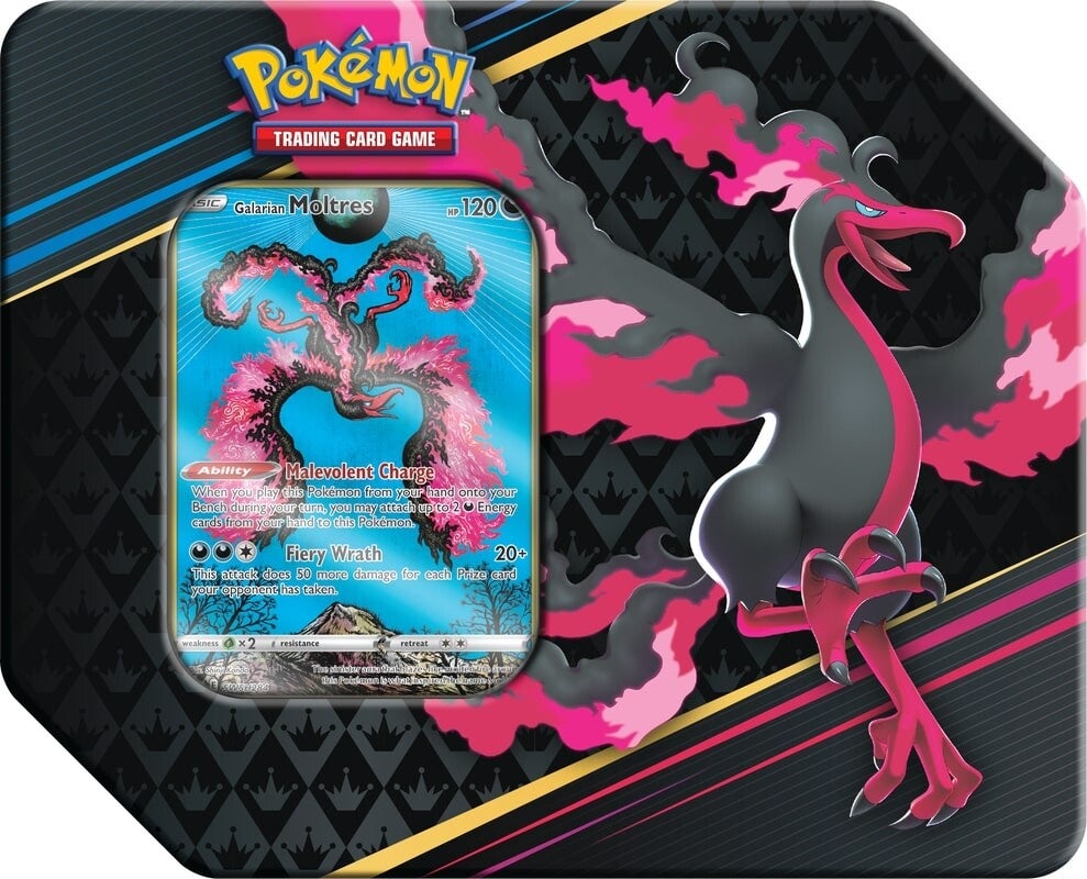 Pokemon TCG: Crown Zenith Legendary Bird Tins 7" Size (Art Set of 3)