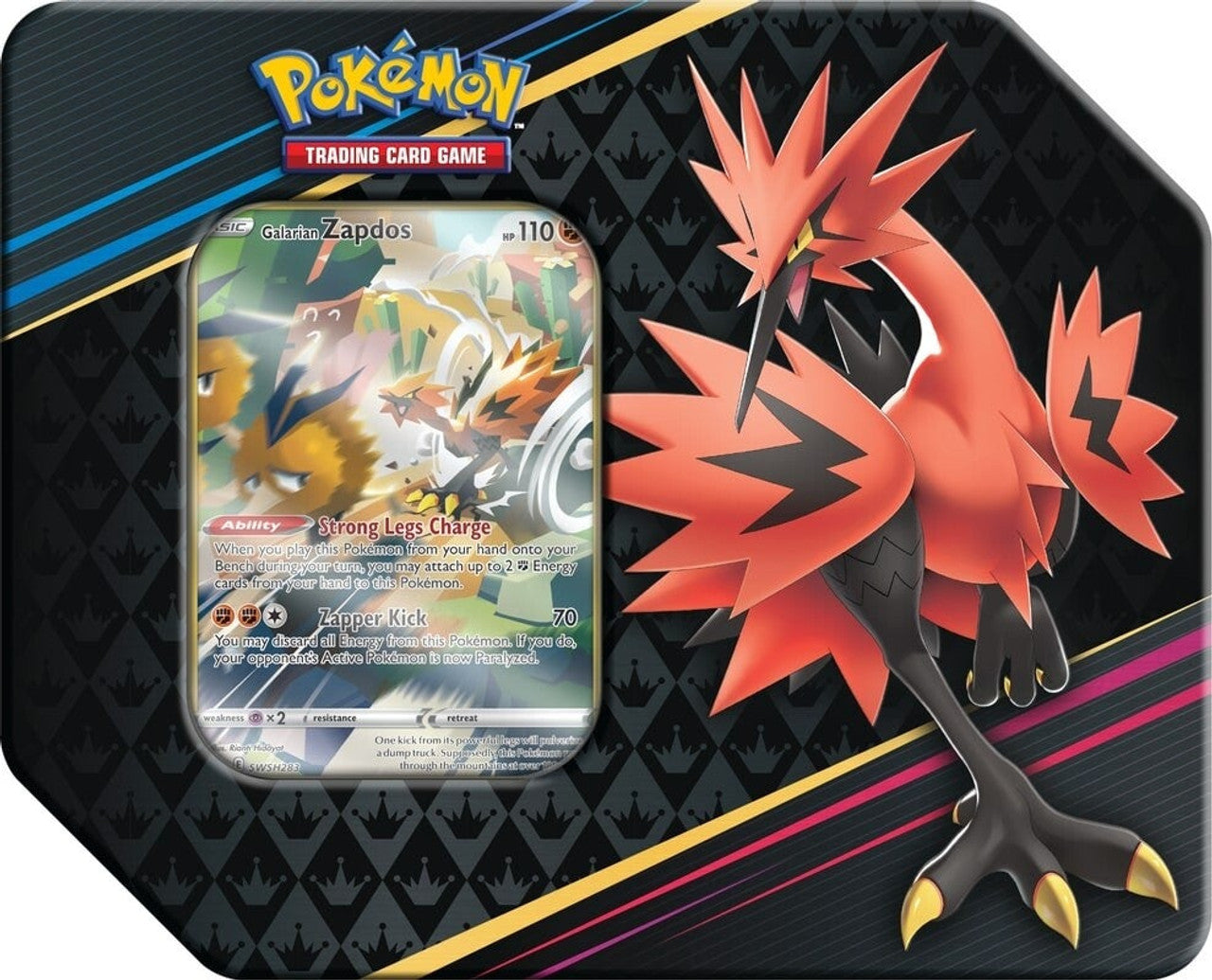 Pokemon TCG: Crown Zenith Legendary Bird Tins 7" Size (Art Set of 3)