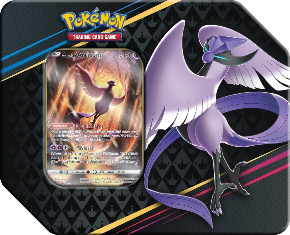 Pokemon TCG: Crown Zenith Legendary Bird Tins 7" Size (Art Set of 3)