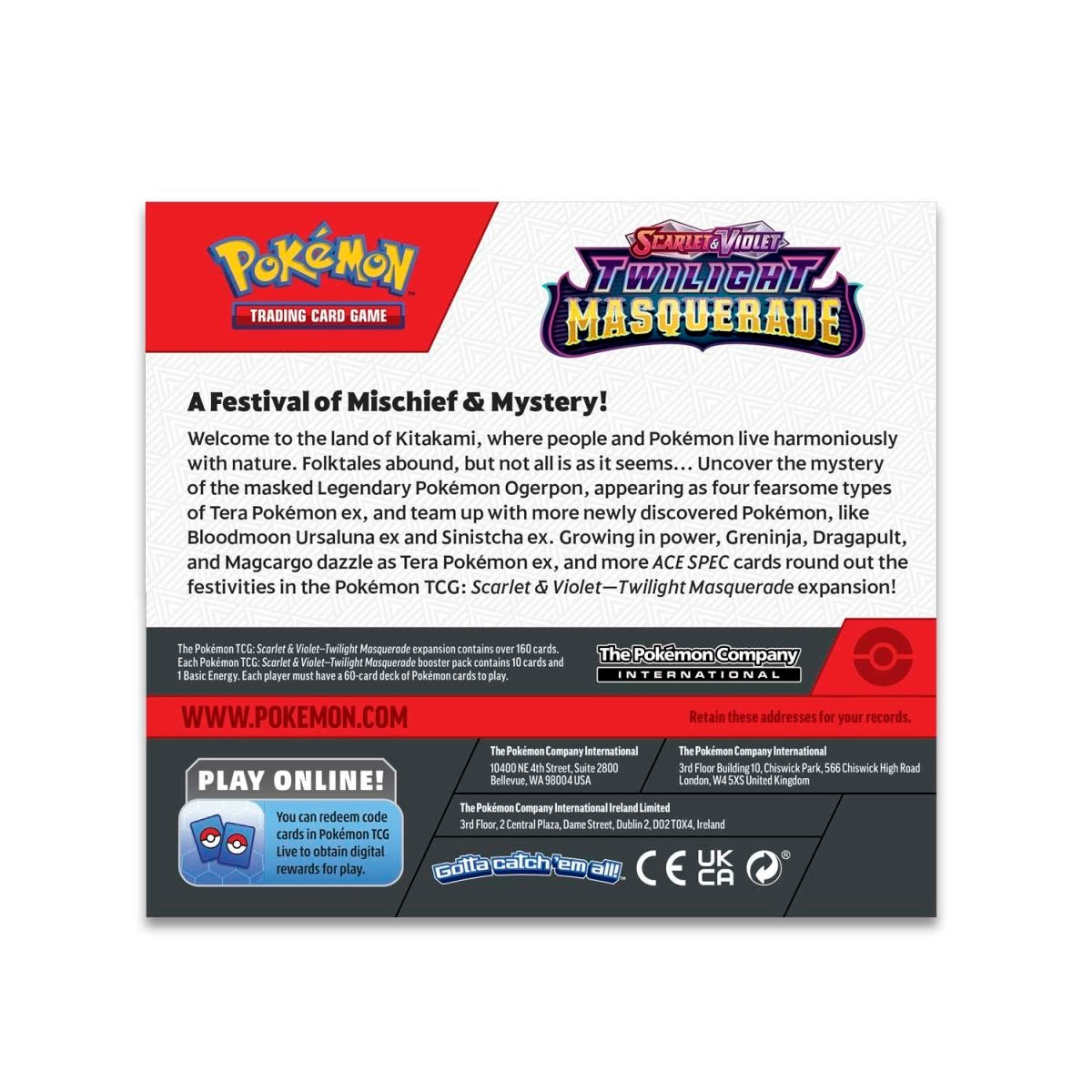 Pokemon TCG: Scarlet & Violet SV6 Twilight Masquerade Booster Box