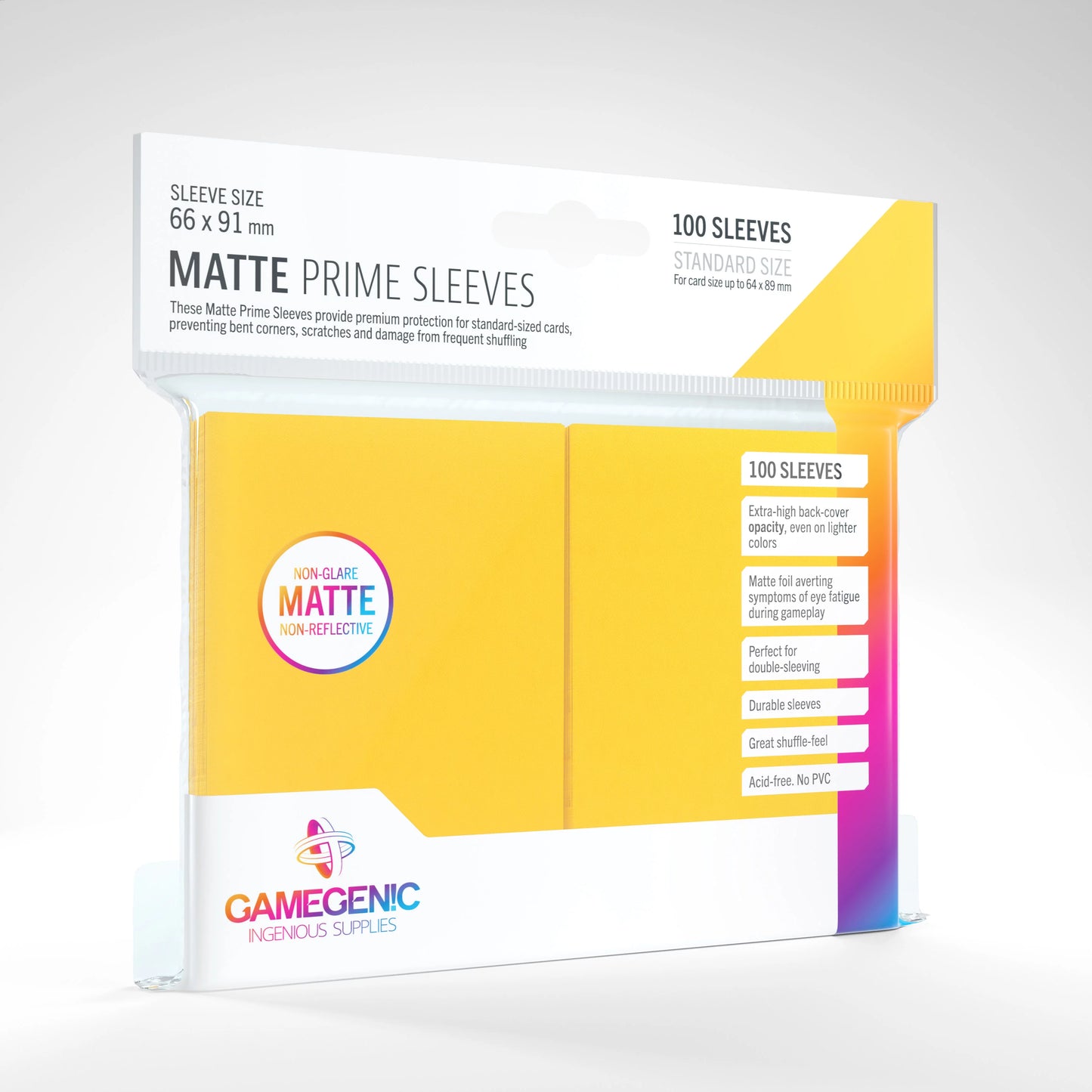 Gamegenic Matte Prime Sleeves - Yellow (100)