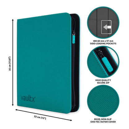 Vault X 12-Pocket Exo-Tech Zip Binder - Ocean Blue