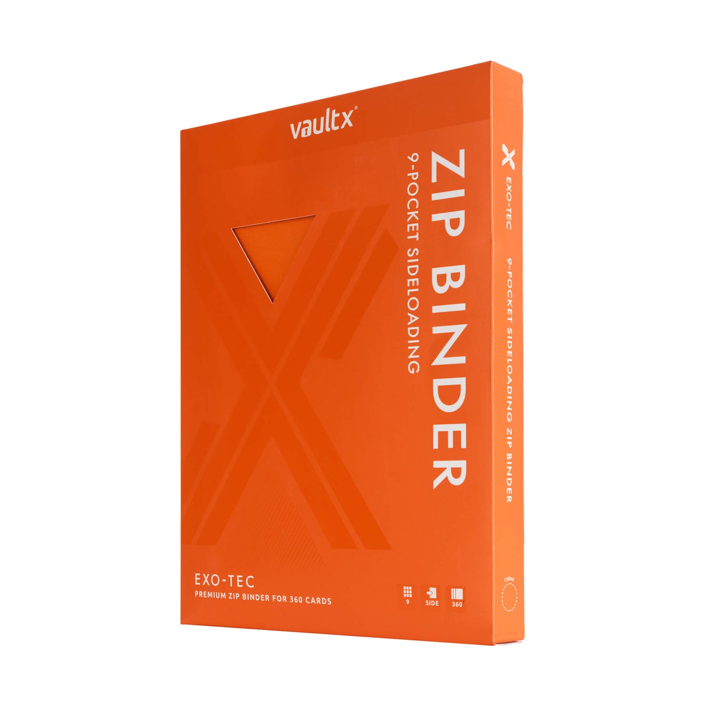 Vault X 9-Pocket Exo-Tech Zip Binder - Just Orange