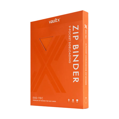 Vault X 9-Pocket Exo-Tech Zip Binder - Just Orange