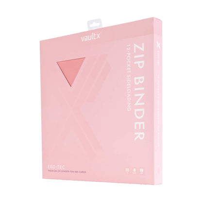 Vault X 12-Pocket Exo-Tech Zip Binder - Just Pink