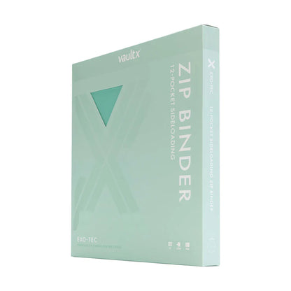 Vault X 12-Pocket Exo-Tech Zip Binder - Mint Green