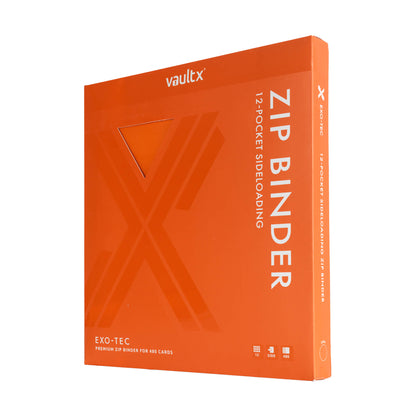 Vault X 12-Pocket Exo-Tech Zip Binder - Just Orange