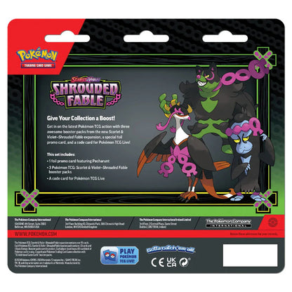 Pokemon TCG: Scarlet & Violet SV6.5 Shrouded Fable - 3 Pack Blister - Pecharunt