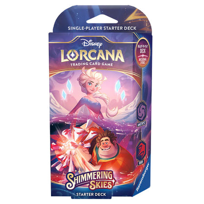 Disney Lorcana: Shimmering Skies Booster Starter Deck - Elsa & Wreck-It Ralph (Amethyst & Ruby)