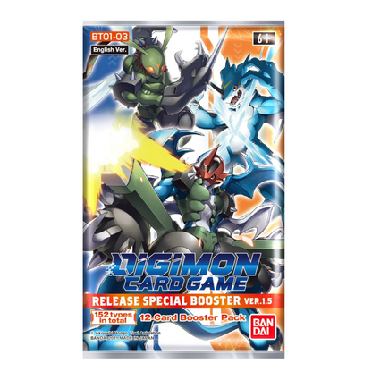 Digimon Card Game: Release Special Booster Ver.1.5 BT01-03 Booster Pack