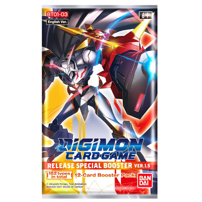 Digimon Card Game: Release Special Booster Ver.1.5 BT01-03 Booster Pack