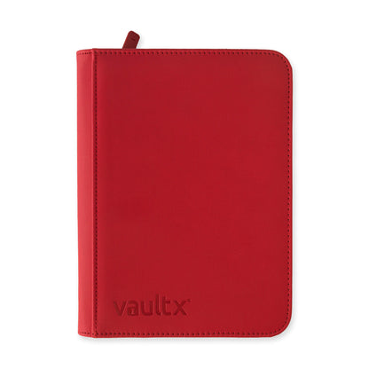 Vault X 4-Pocket Exo-Tech Zip Binder - Fire Red