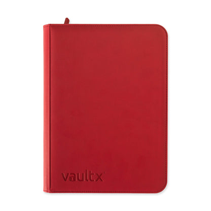 Vault X 9-Pocket Exo-Tech Zip Binder - Fire Red