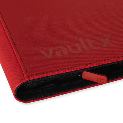 Vault X 9-Pocket Exo-Tech Zip Binder - Fire Red