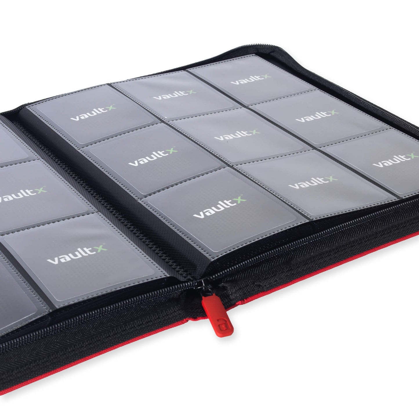 Vault X 9-Pocket Exo-Tech Zip Binder - Fire Red