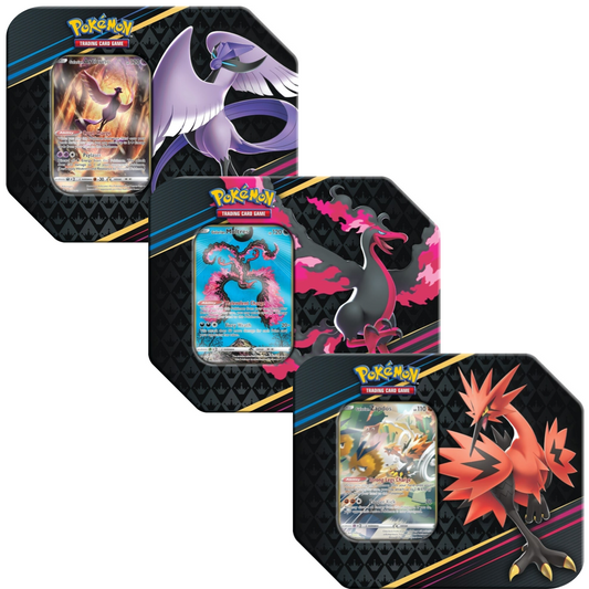 Pokemon TCG: Crown Zenith Legendary Bird Tins 7" Size (Art Set of 3)